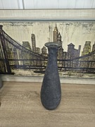 Elegancki szklany wazon dekoracyjny – grafitowy / antracytowy