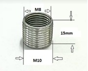 Tulejka gwintowana, redukcja M10 DO M8 - 15mm