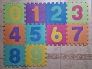 Duże grube puzzle piankowe mata, wymiar puzzla 31x31 cm