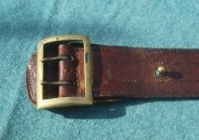 Brązowy PAS oficerski LWP lata 60 mosiężna klamra