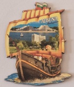 Magnes na lodówkę drewniany ALBENA Bulgaria Bułgaria (1K) 