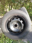 4x Koła: Felgi stalowe 5x108 Opony zimowe Fulda 195/65R15