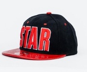 Czapka Z Daszkiem Snapback Czarno-Czerwona Royal Blue Slick Star Writing