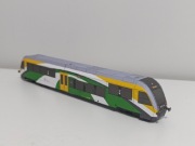 Model kartonowy zabawk pociąg miejski autobus PESA szynobus SA135-15 Koleje