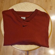 Męski oryginalny T-shirt L /XL Nike z bawełny czerwony burgund  jak nowy