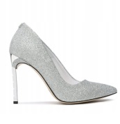 Szpilki R.Polański 37 Srebrny Star brokatowe