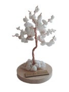 KAMEO Drzewko Szczęścia Kwarc lodowy 9cm (1735)