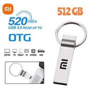 Pendrive Xiaomi 512 GB, Metalowy, Szybki, Brelok. Kolor Srebrny