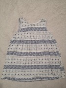 Biała wzorzysta sukienka na ramiączkach H&M 98 w paski wzorki jak nowa