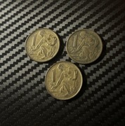 Zestaw - stare monety Czechosłowacja - 3x 1 Korona - 1986/1980/1962