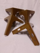 Zestaw 4 metalowych nóg meblowych do Komoda Szafka pod TV, orzech