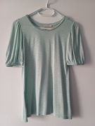 Orsay, Elegancka miętowa bluzka na krótki rękaw, założona jeden raz, S