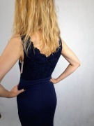 Nel by Nelly długa granatowa sukienka 