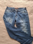 Spodnie jeansowe duzy rozmiar XL XXL jeansy niebieskie PRL retro