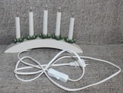 Świąteczny świecznik 5x3W drewniana podstawa