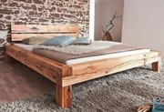 Łóżko z belek sosnowych 160x200