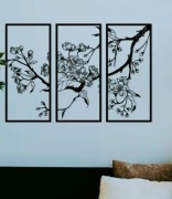 Dekoracja ścienna z metalu rośliny loft / boho / industrial