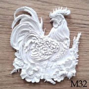 Polski tradycyjny wiejski kogut figurka do malowania dla dzieci z masy