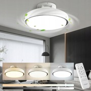 Wentylator Sufitowy z Lampą LED 74W Płaska Nowoczesna Lampa z Pilotem BIAŁA