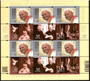 Ark. 6x 5094+przywieszki 100. rocznica urodzin Świętego Jana Pawła II