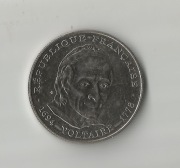 Francja 5 franków, 1994 300. rocznica - Urodziny Woltera