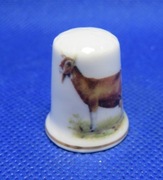 Naparstek Kolekcjonerski Porcelanowy - Koza 