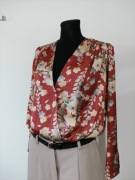 Eleganckie body/kopertowe/marki Zara/kwiaty Boho/używane rozmiar 38/40