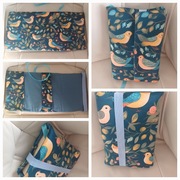 Nowy etui otulacz okładka na książkę uniwersalna handmade 