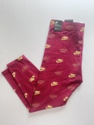 Nike Legginsy damskie XL czerwone złote logo wysoki pas