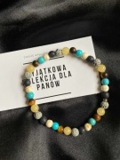 Bransoletka męska z jadeitem