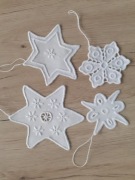 OZDOBY ŚWIĄTECZNE WYKONANE HAFTEM 4 szt (2)