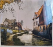 Litografia, francuska wioska.