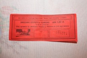 Bilet Skansen Taboru Kolejowego Chabówka Stan BDB