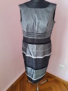 Srebrna sukienka Dagnez 44/XXL elegancka andrzejki sylwester święta