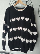 Ciepły sweter w serduszka 