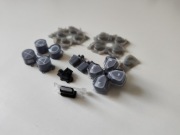 Przyciski gumki zestaw gumek kontroler Sony DualSense PS5 szary BDM-040