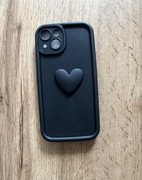 Czarne silikonowe etui case do iPhone 13