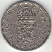 212 Wielka Brytania 1 shilling szyling 1961 herb angielski
