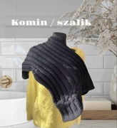 Gruby ciepły komin szalik tuba na zimę czarny Polski producent ocieplacz