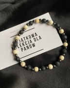 Bransoeltka z howlitu, lawy wulkanicznej i hematytu