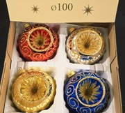 Bombki choinkowe duże reflektorki  4 szt ozdoby na choinkę retro styl prl 