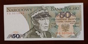 50 zł złotych - 1988 r. seria KG 3075494 stan 1 