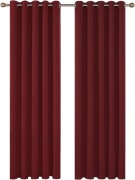 Deconovo zasłony gotowe zaciemniające na przelotkach 110x230 czerwony