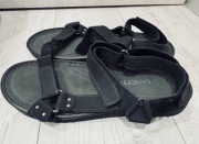 Sandały męskie czarne włoskie Lanetti 43