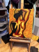 unikat | obraz | dekoracja | kobieta | minimalistyczny | akryl na płótnie