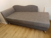 Kanapa szara z szezlongiem i pojemnikiem - 200/90 - stan idealny