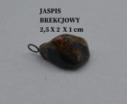 Zawieszka Jaspis Brekcjowy – Kamień Witalności i Odnowy + Torebka