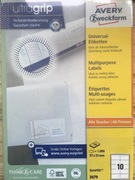 Etykiety samoprzylepne A4 do druku, Avery Zweckform UltraGrip 3679
