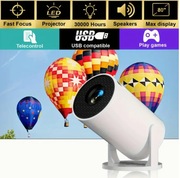 Kompaktowy Mini Projektor HD - Wysoka Jasność LED, Obsługa 1080P