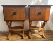 Antyczne stoliki nocne Art Deco odrestaurowane